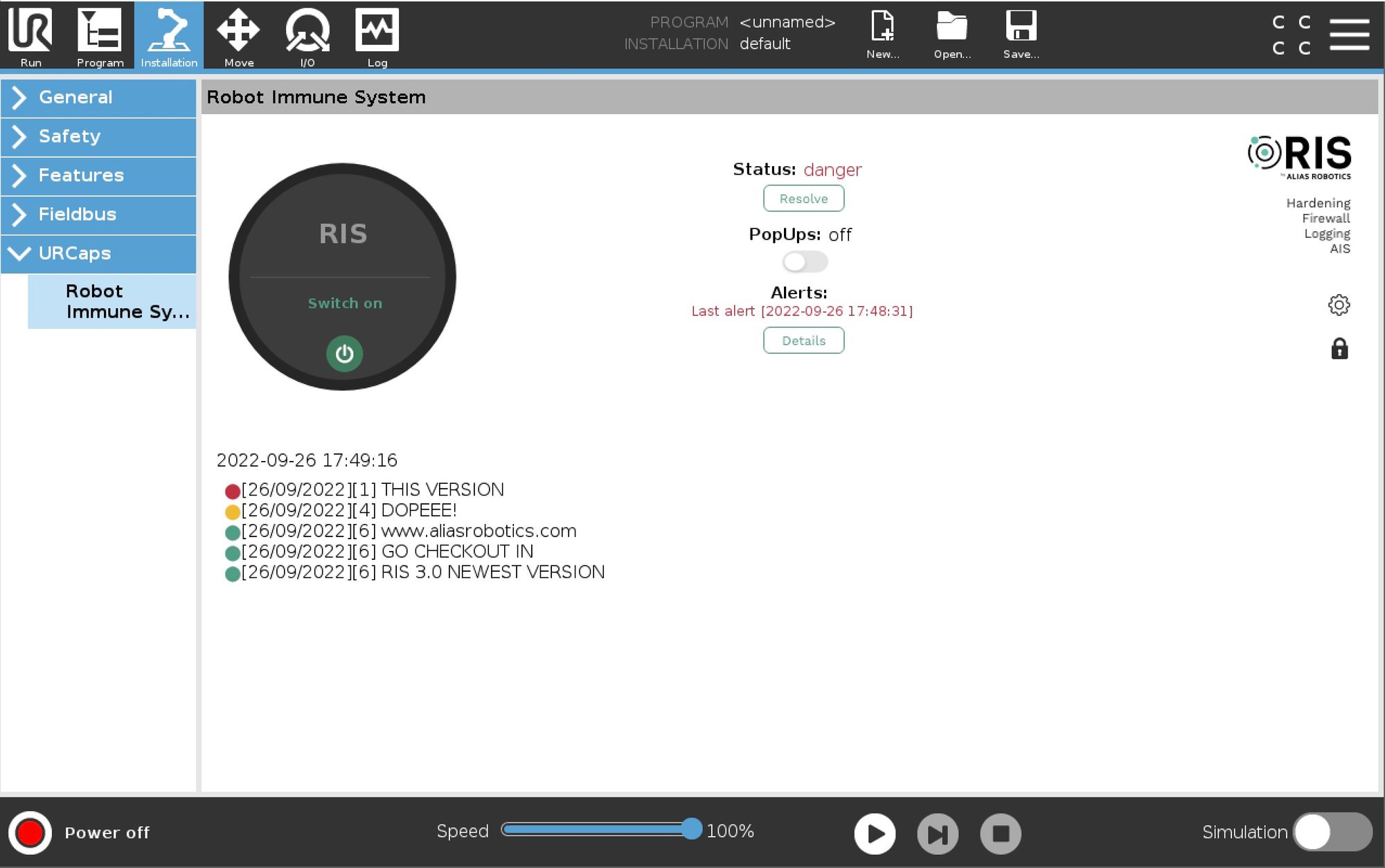 Alias Robotics releases Robot Immune System version 2.3