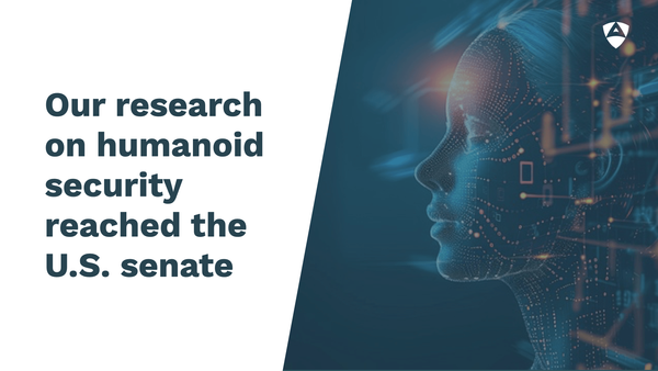 Our research on humanoid robot security made it to the U.S. Senate Subcommittee on Science, Manufacturing, and Competitiveness